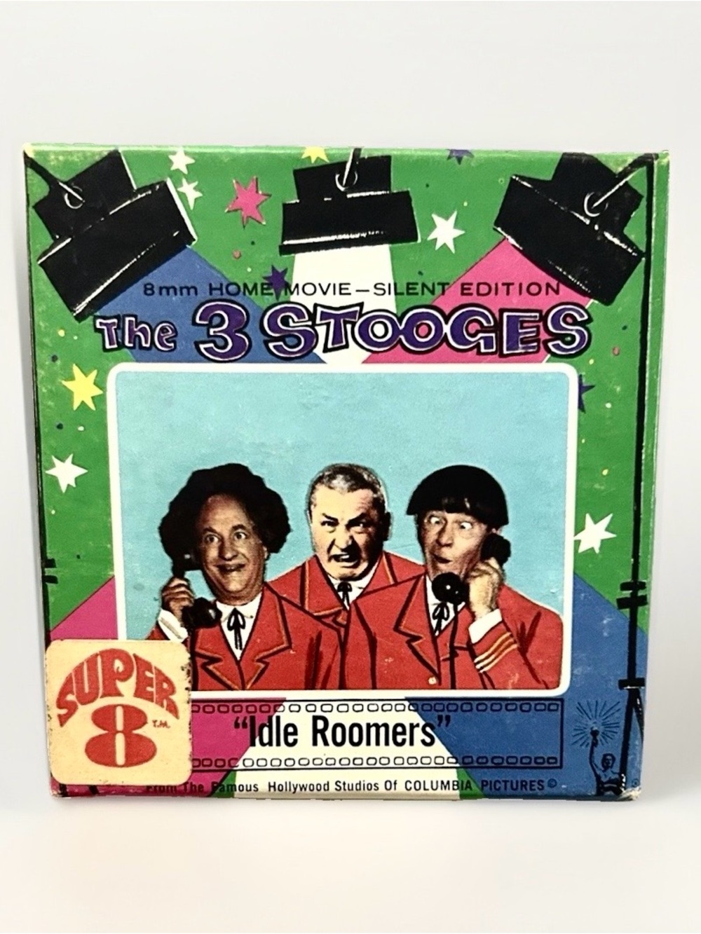 The 3 Stooges 'Idle Roomers' Vintage Super 8 Film Reel - Green